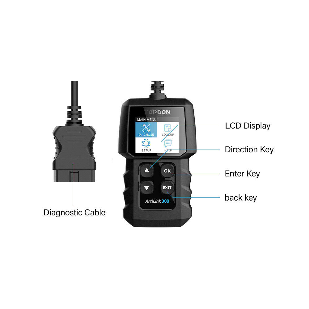 Topdon ArtiLink 300 Automotive OBD2 Engine Scanner - Image 2